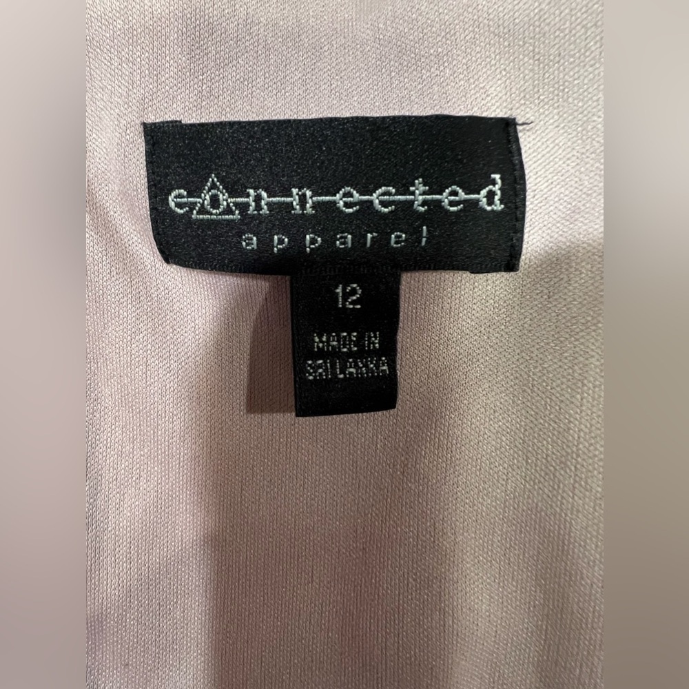 CONNECTED V-Neck Sequined Lace Dress Light Pink Size 12 - Picture 8 of 9